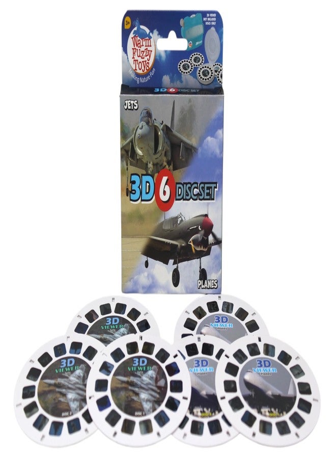 WARM FUZZY Toys Planes and Jets Reels for Viewfinder - Viewfinder Reels for Kids & Adults, Classic Toys, 3D Reel, Retro Toys, Contains 6 Slides with 42 High Definition 3D Images - Image 1